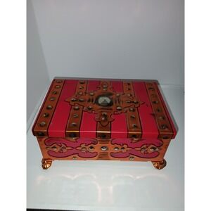 Vintage Footed Tin Box Lid  & Handles Made by Fricke and Nacke - Western Germany